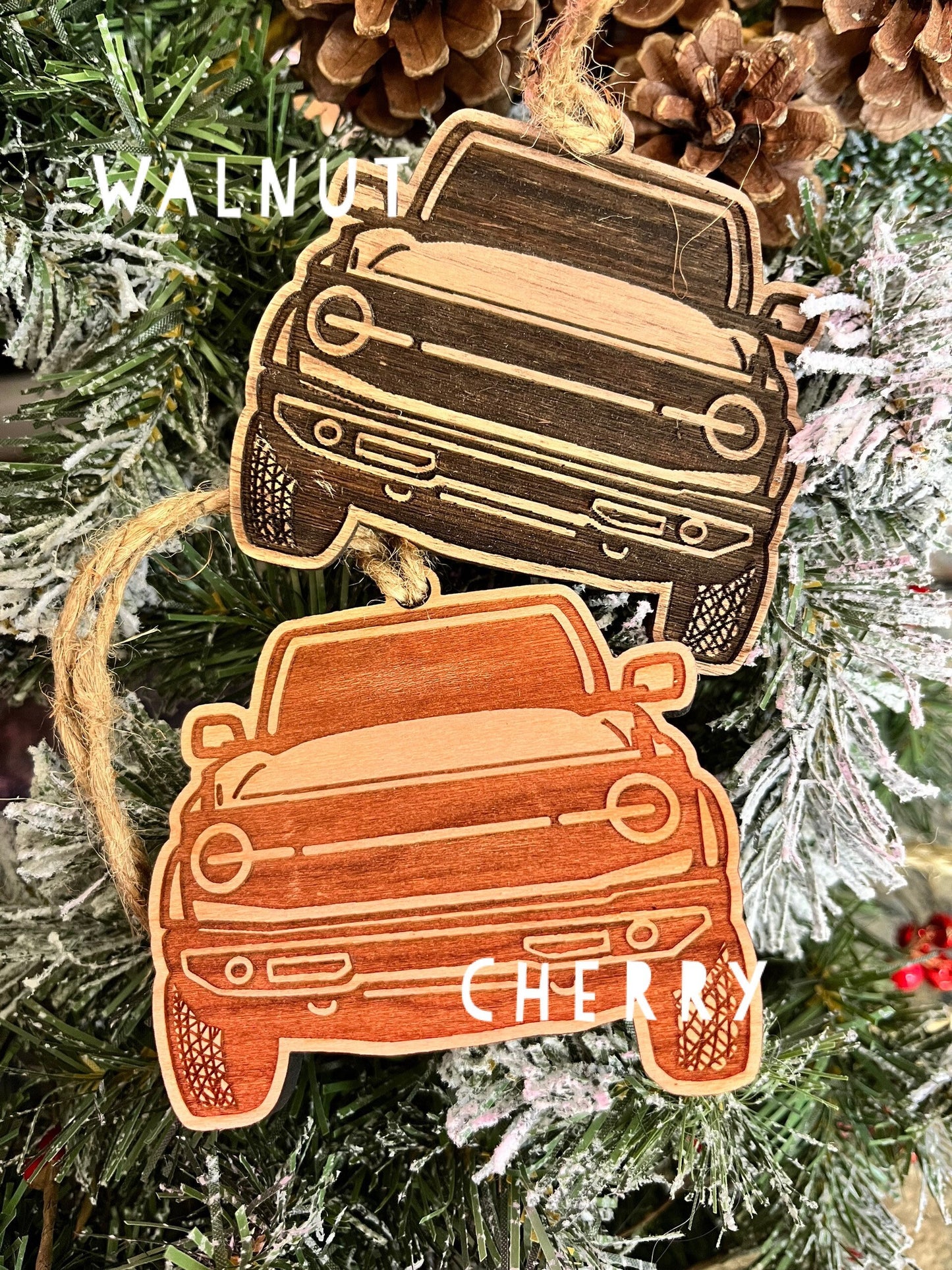 Personalized Ford Bronco Inspired Ornament (walnut, maple, or cherry)