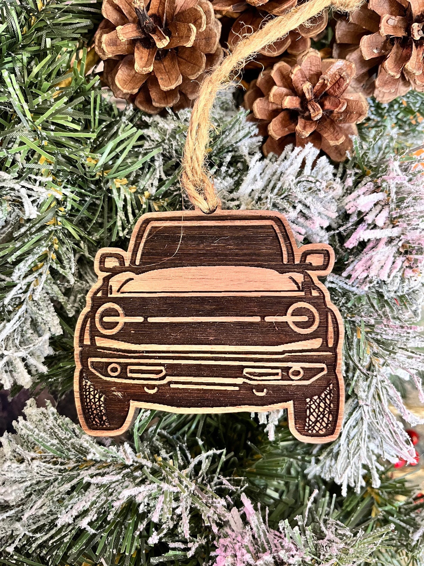 Personalized Ford Bronco Inspired Ornament (walnut, maple, or cherry)