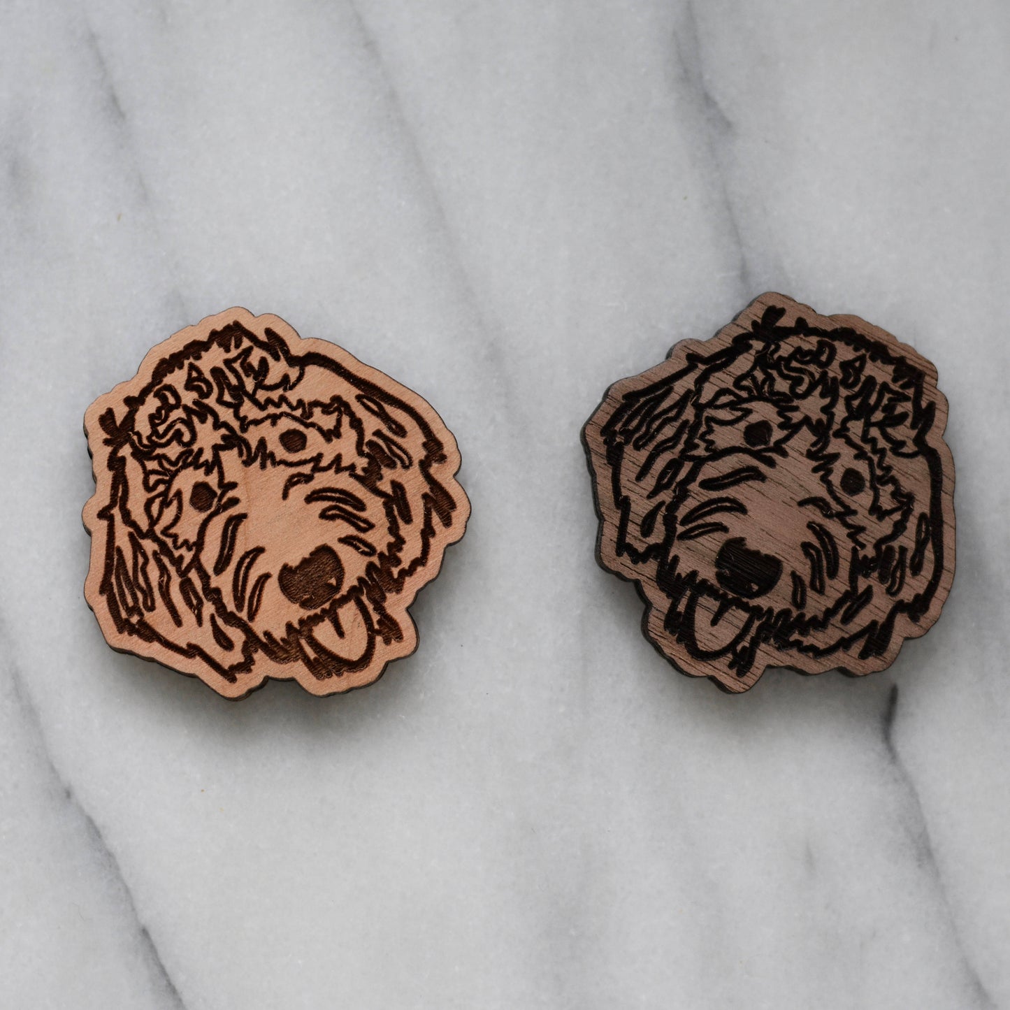 Goldendoodle Magnet or Labradoodle Magnet (cherry or walnut)