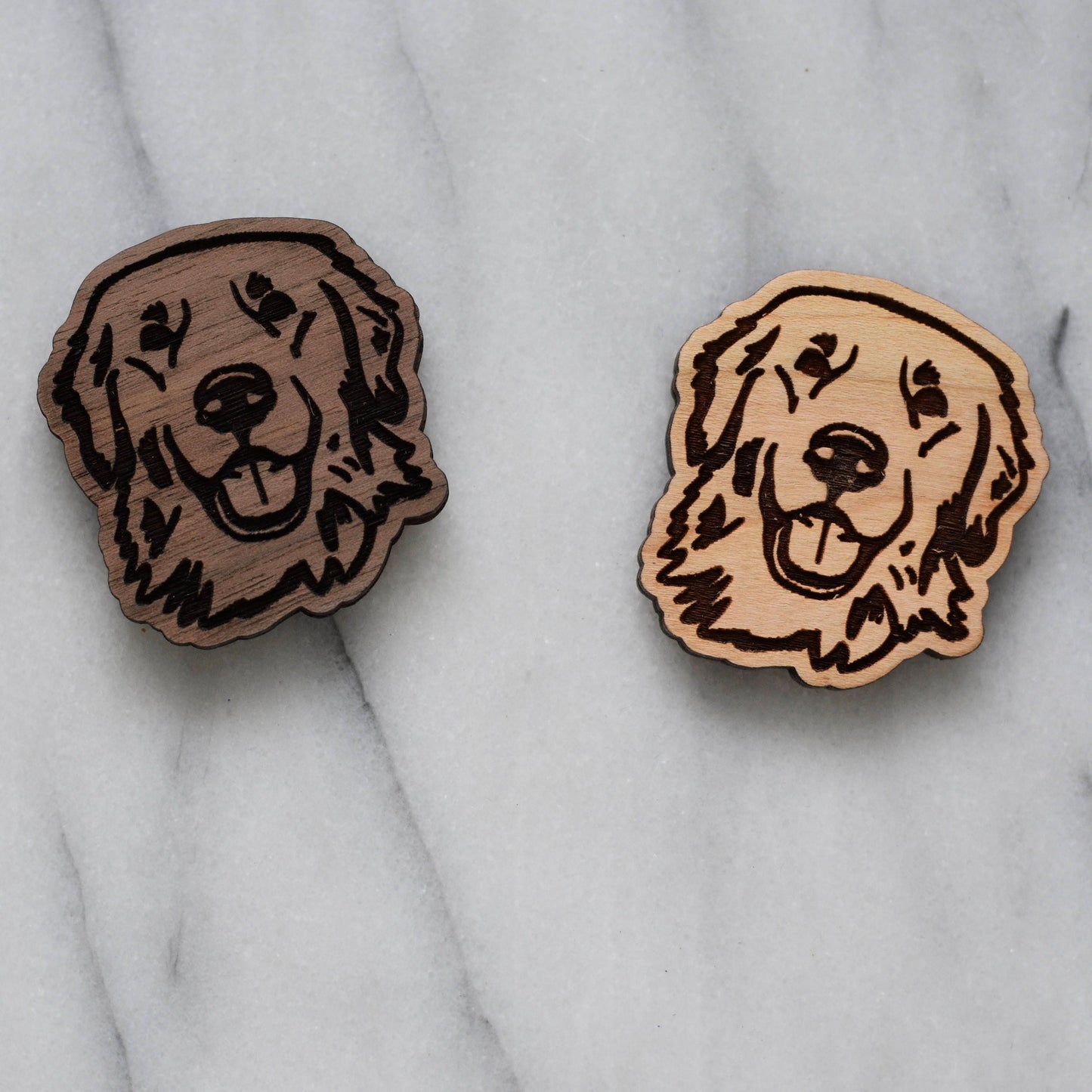 Golden Retriever Magnet (walnut or cherry)