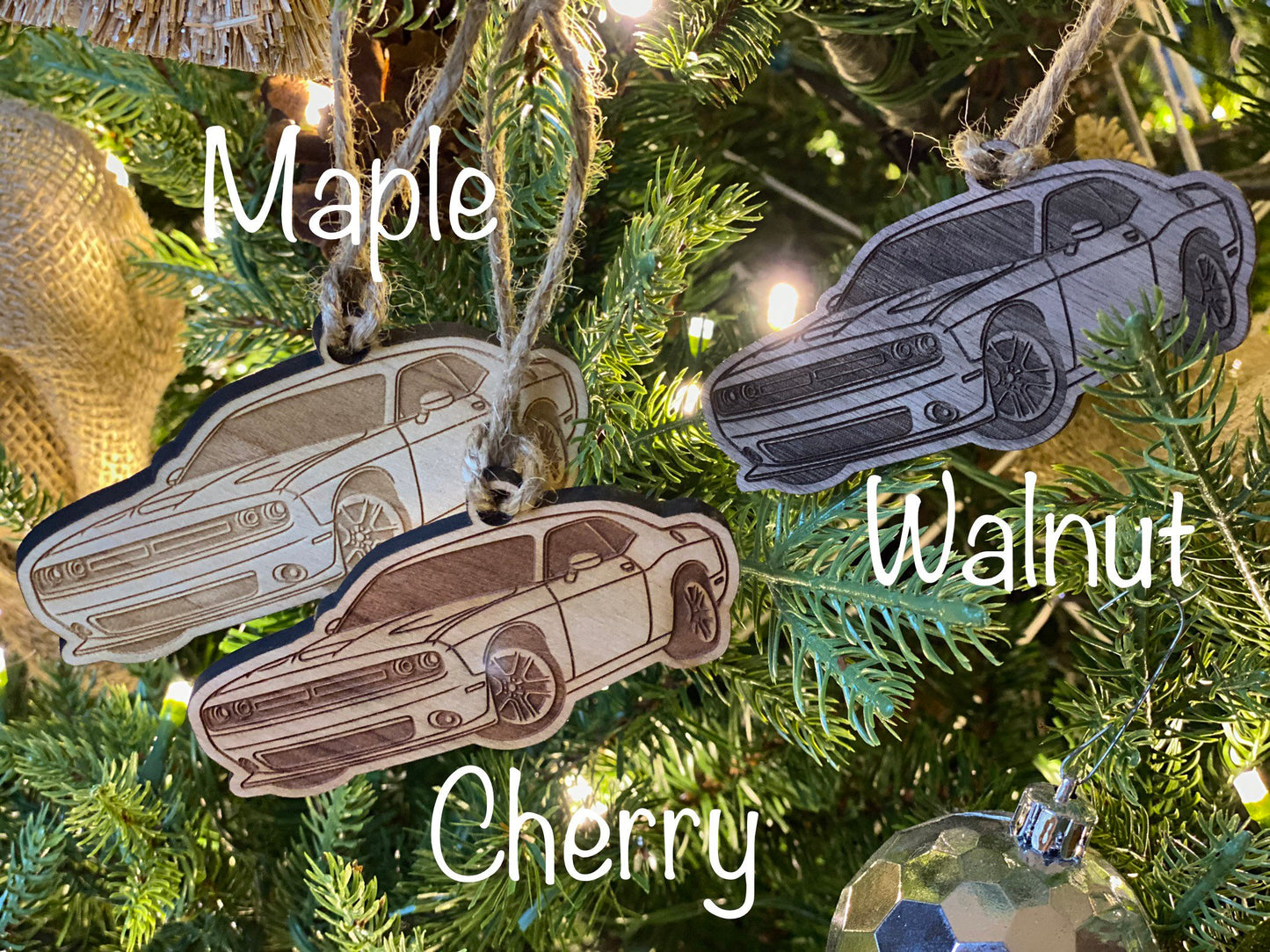 Personalized Dodge Challenger Inspired Ornament