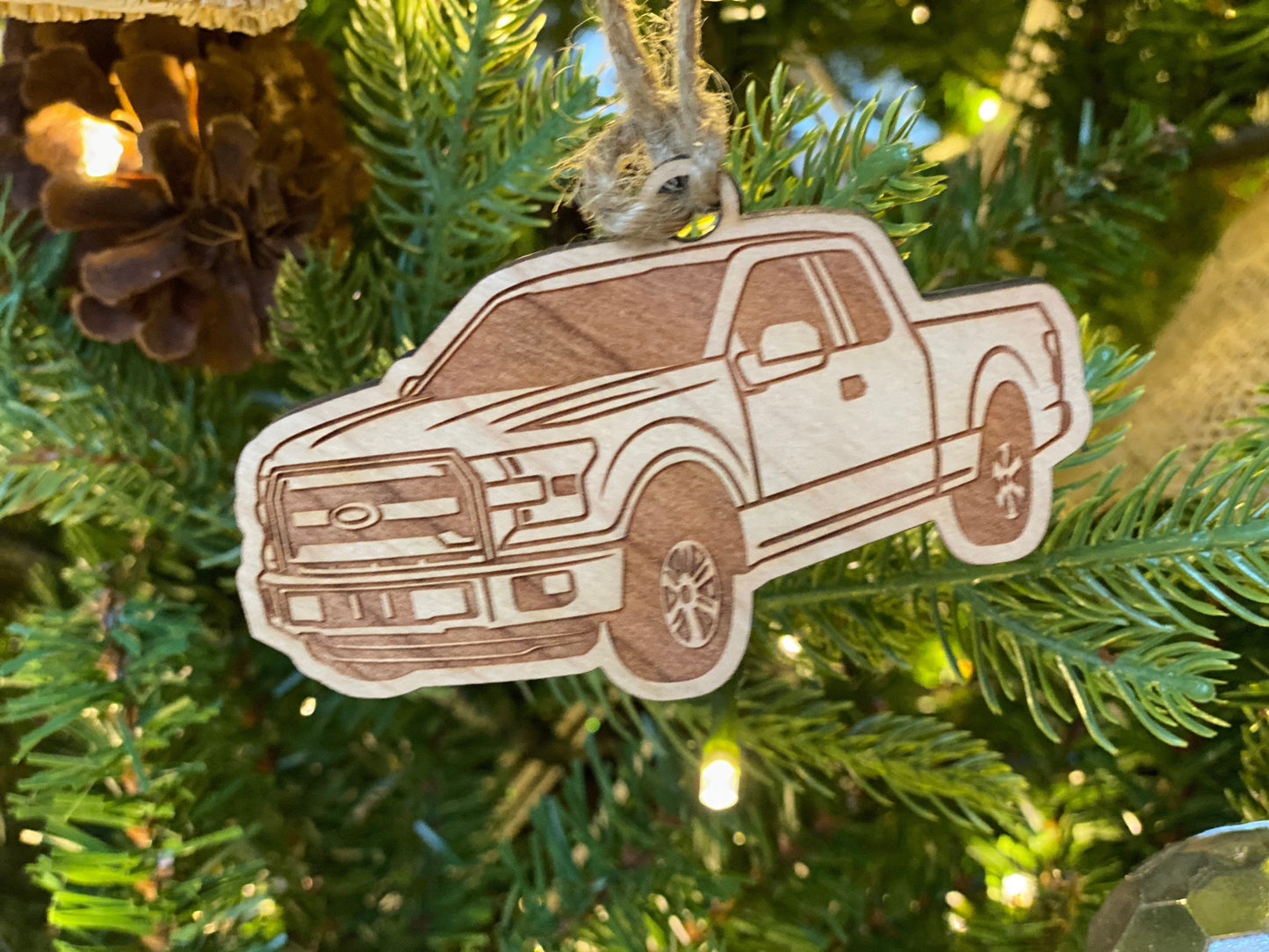 Personalized Ford F-150 Inspired Ornament (walnut, cherry, or maple)