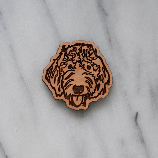 Goldendoodle Magnet or Labradoodle Magnet (cherry or walnut)