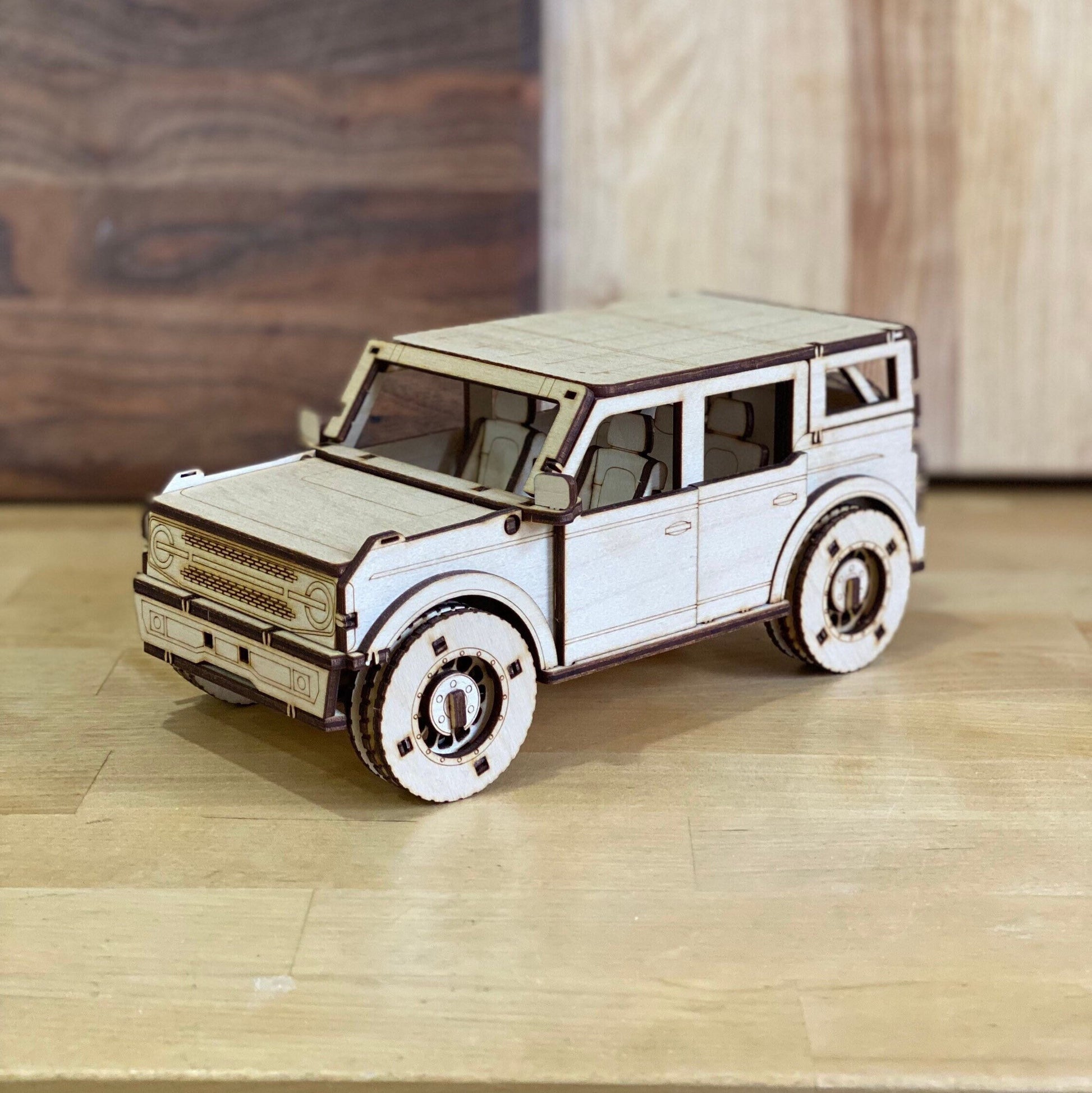 Ford Bronco Wooden DIY 3D Puzzle, Ford Bronco Owner Gift