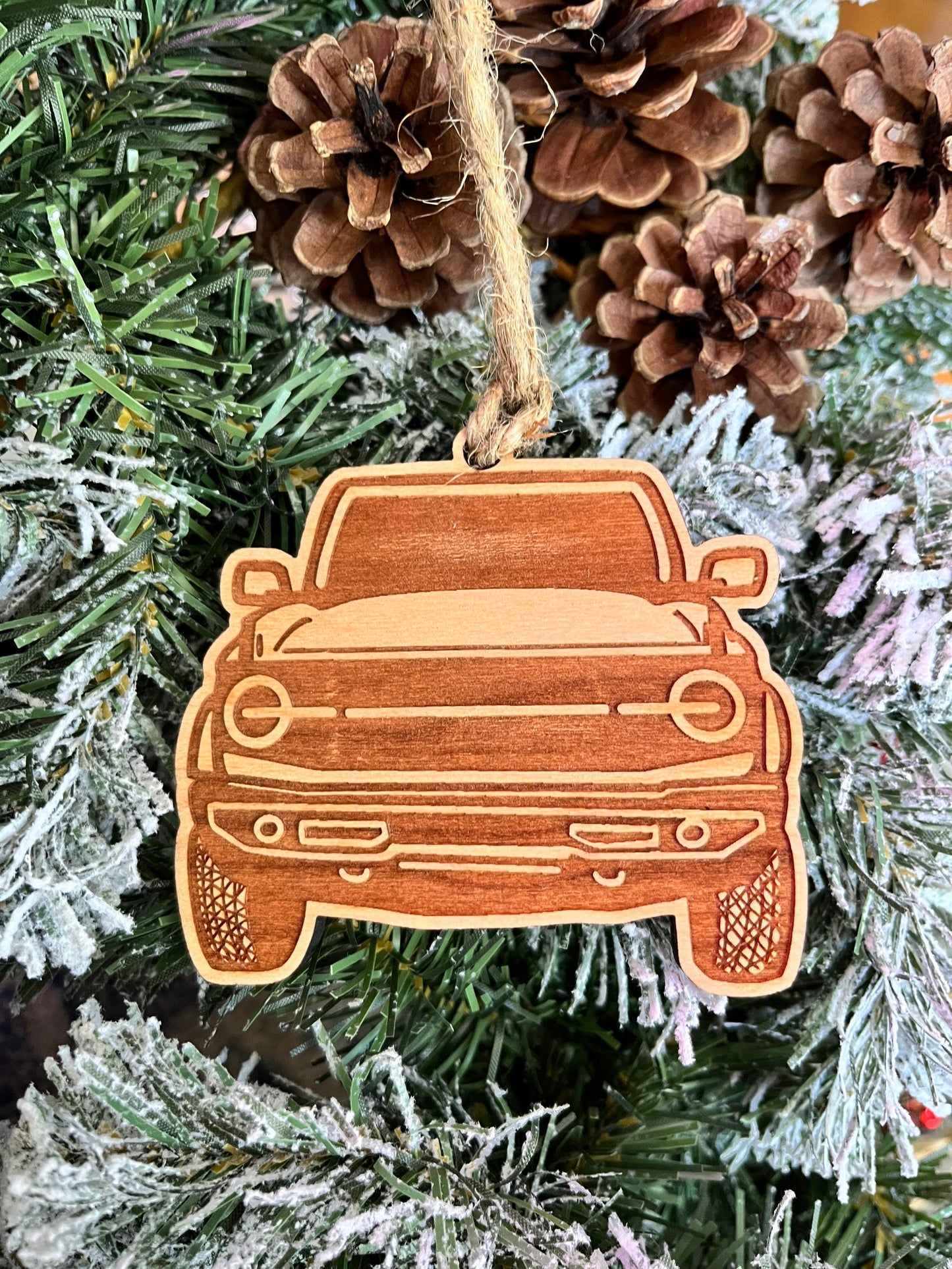 Personalized Ford Bronco Inspired Ornament (walnut, maple, or cherry)