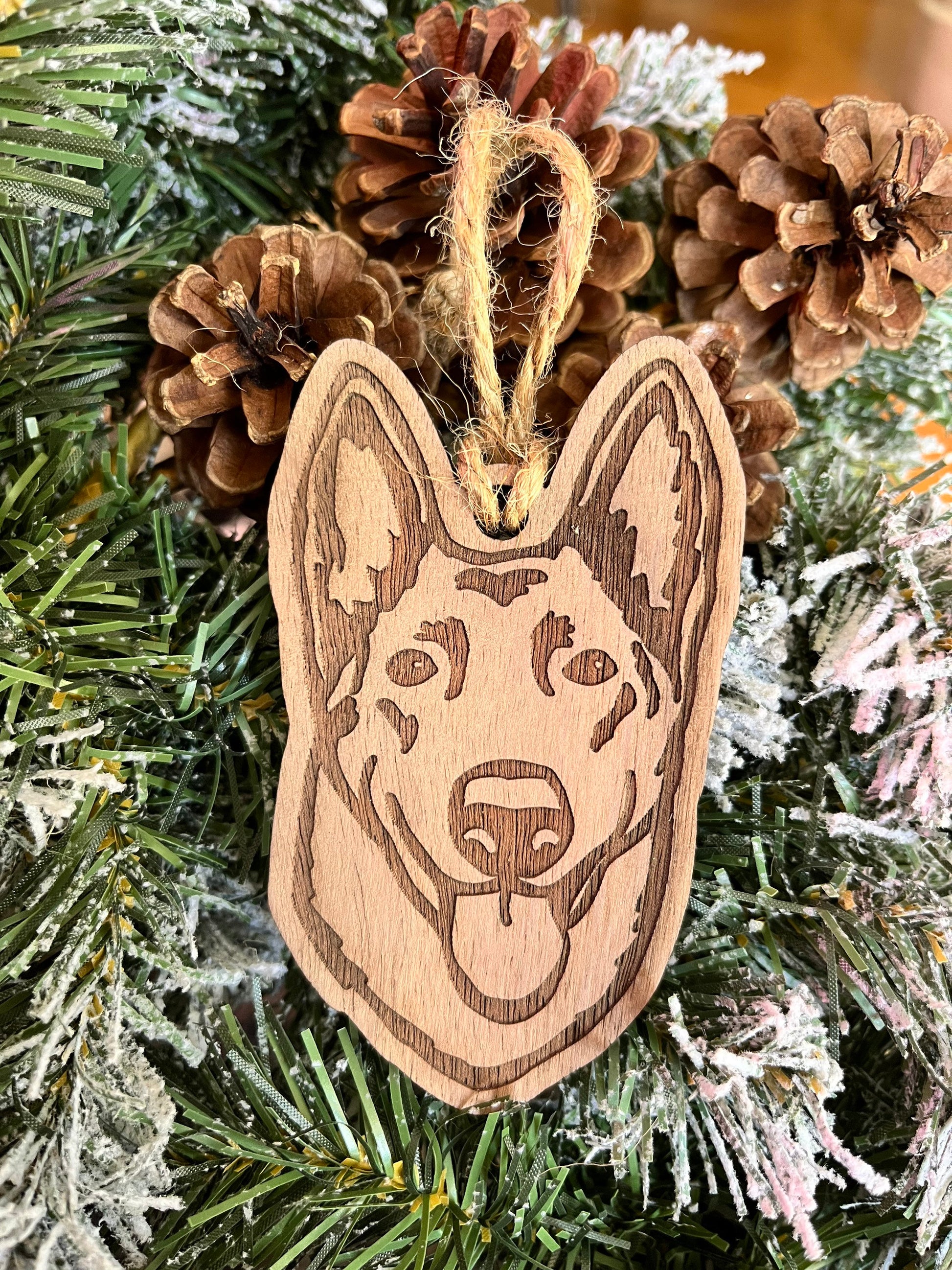 German shepherd Ornament Personalized Option