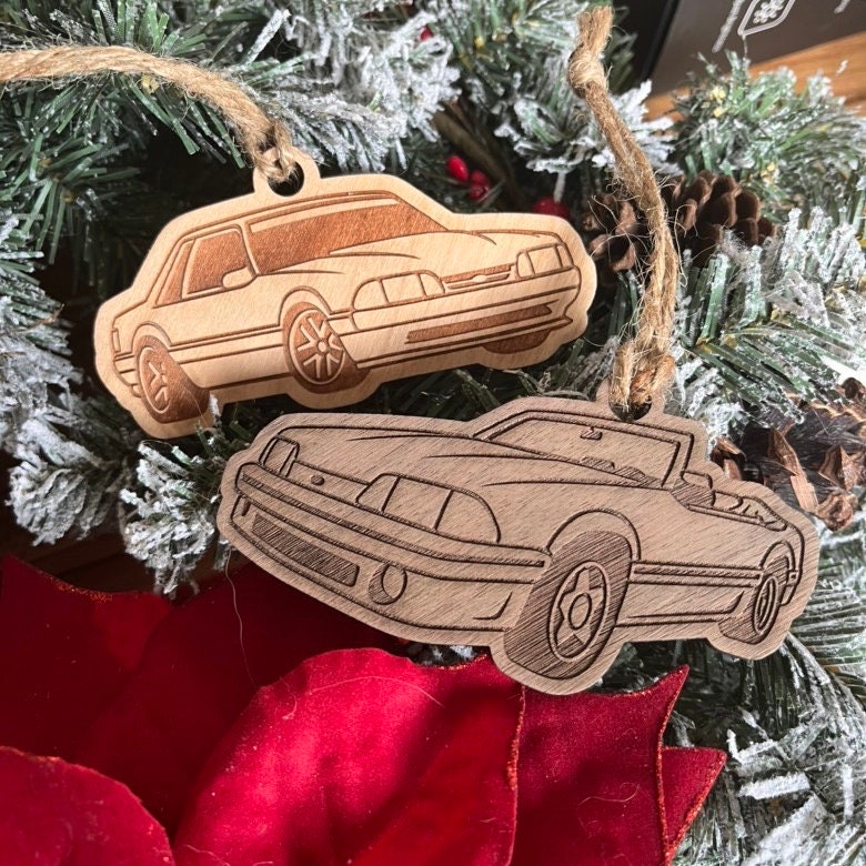 Personalized Ford Mustang fox body Ornament/Convertible foxbody Ornament