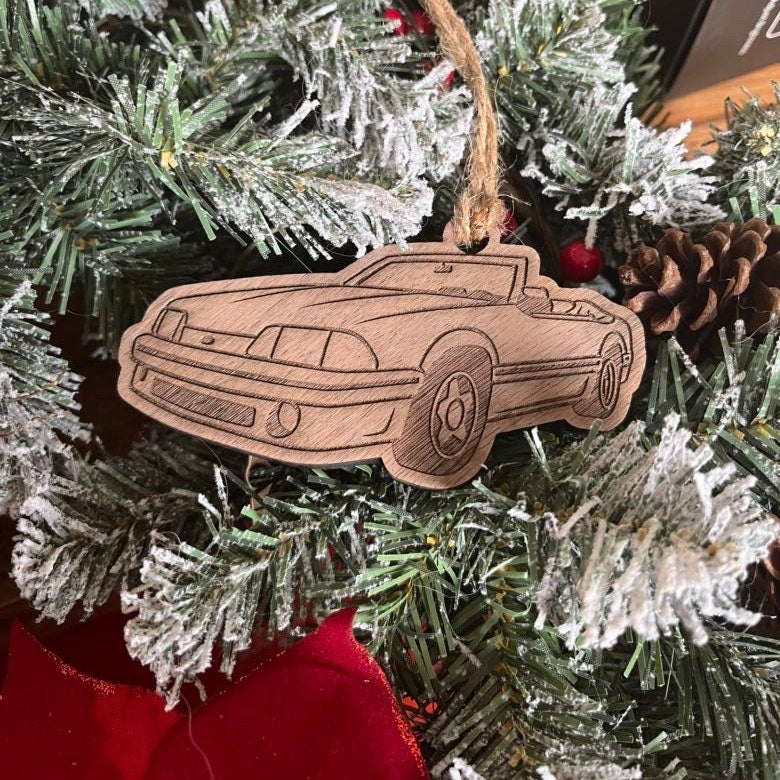 Personalized Ford Mustang fox body Ornament/Convertible foxbody Ornament