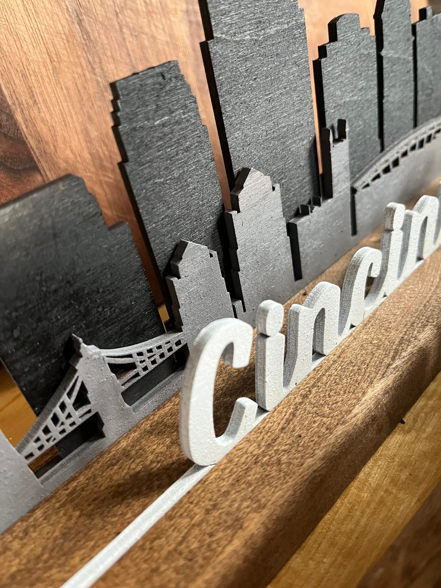 Cincinnati Skyline mantle piece